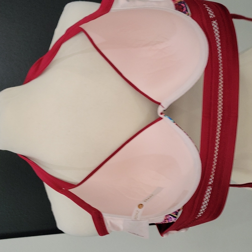 Sexy bohemian print Bikini top Shade & Shore 38D padded underwire - Picture 6 of 8